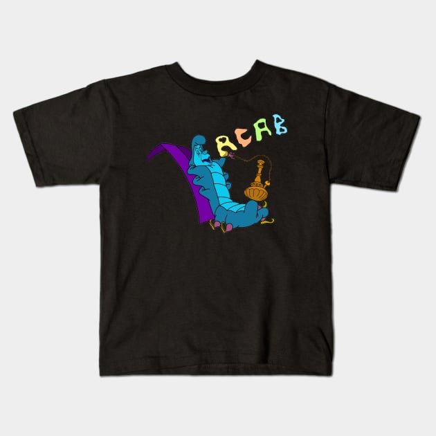 ACAB - Smoking caterpillar, Alice in Wonderland Kids T-Shirt by KiraCollins